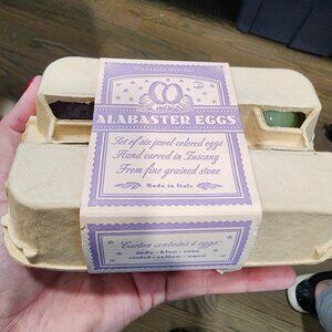 Williams-Sonoma Alabaster Eggs Set of 6 jewel-colored eggs